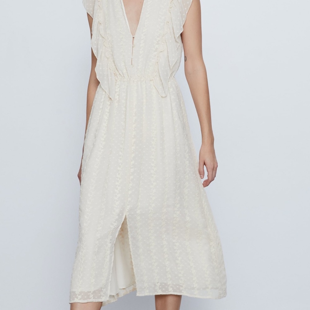 Zara embroidery dress